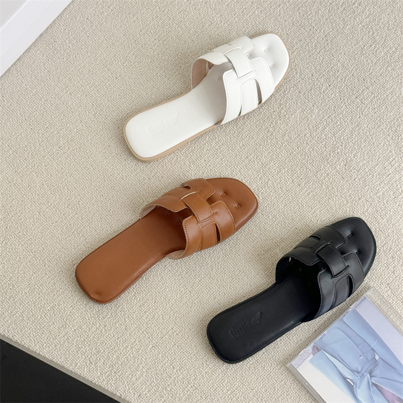 2025 New Women Korean Style Mesh One-Strap Flat Slippers Summer Casual Anti-Slip Outdoor Ins Fashion - Image 2