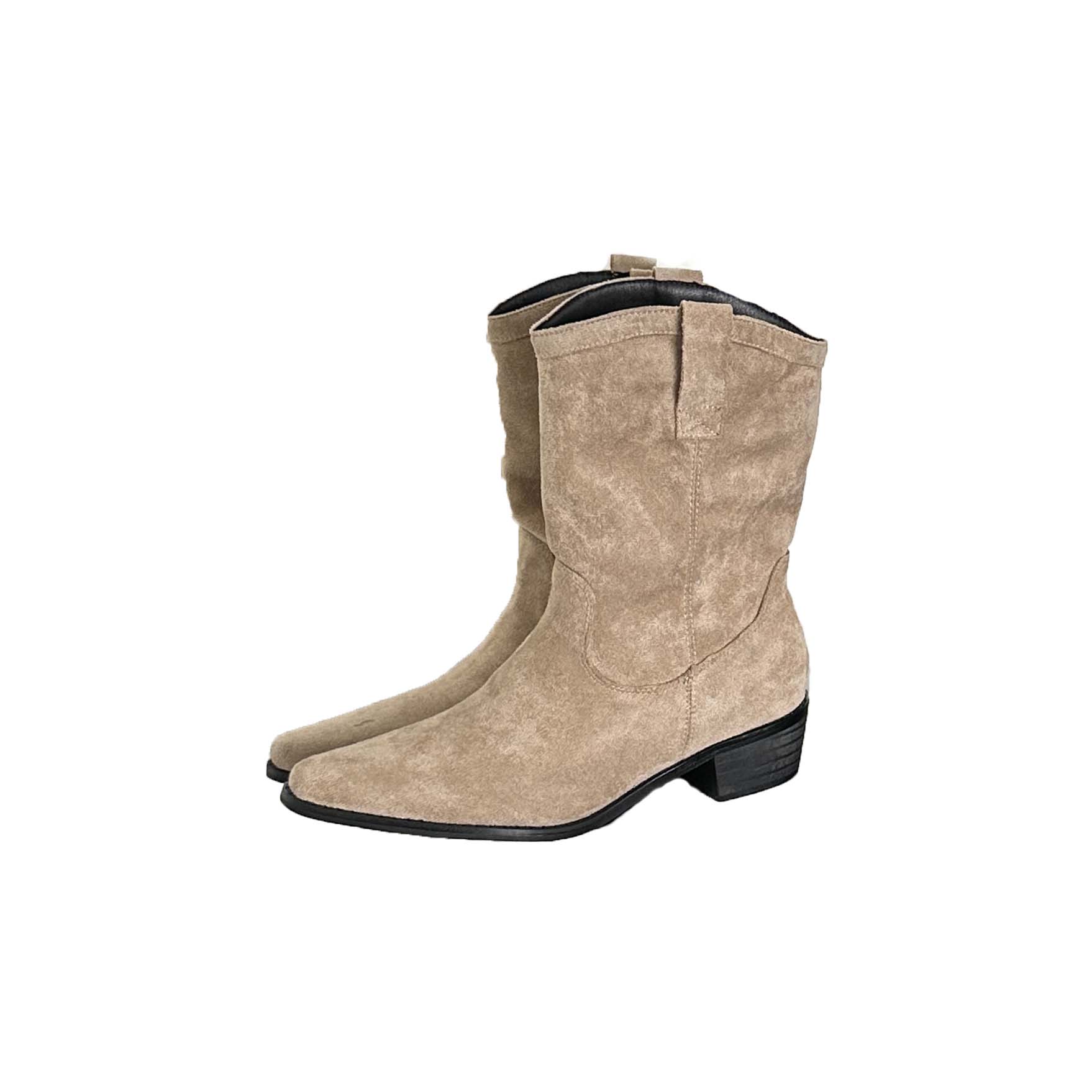 SIZHUONI Retro Chunky Heel Mid-Calf Western Cowboy Boots for Women 2024 Winter Short Boots - Image 5
